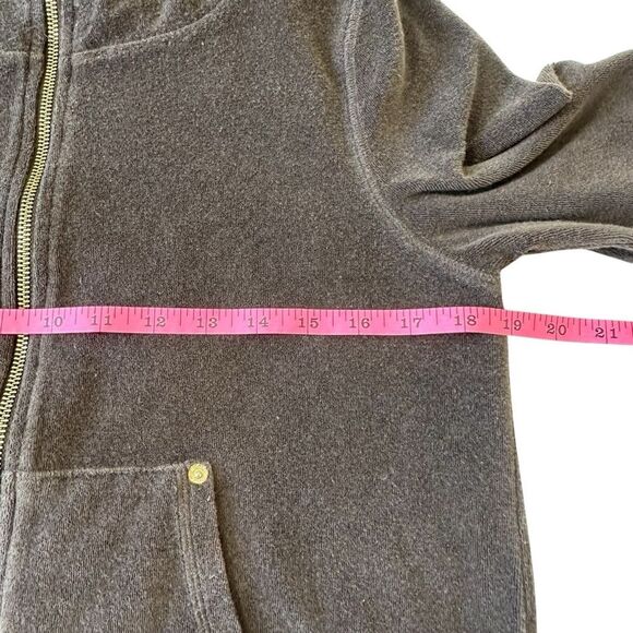 Vintage Y2K Michael Kors Chocolate Brown Terry Full Zip Up Sweater, M - Picture 11 of 12